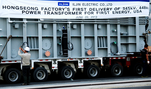 The inaugural consignment from ILJIN Electric’s transformer factory in the Hongseong industrial complex (export to US)